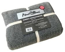 Image of Herringbone Cotton Throws all sizes (Chair, Single, Double, King, Super King)