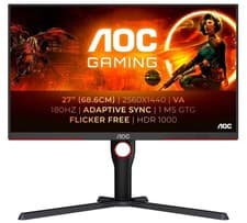 Image of AOC Quad HD Gaming Monitor Q27G3XMN/BK 27" VA Mini LED 180Hz 1ms Black