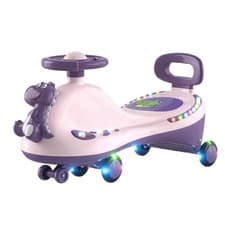 Image of Wiggle Car Universal Wheel Quiet Music Light Effect Outdoor Ride On Toy For Kids
