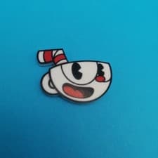 Image of Cuphead - Cuphead Head pin badge - Hit video game and streaming TV series