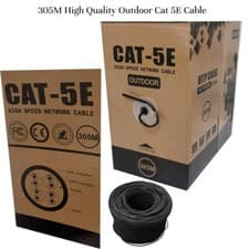 Image of 305m Cat5e UTP OUTDOOR Networking Cable, Solid, Black CCA