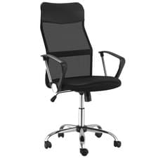Image of HOMCOM Executive Office Chair High Back Mesh Back Seat Desk Chairs, Black