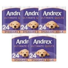 Image of Andrex Toilet Rolls x120 Supreme Quilts Fragrance-Free 3 Ply Toilet Paper