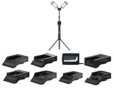 Image of SCANGRIP Tower 8 Connect 8000 Lumens Tripod Work Light + Battery/Mains Adaptor