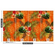 Image of Non woven Wall Mural Photo Wallpaper Poster Picture Image Tropical pattern
