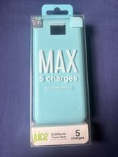Image of Juice Max 5 Charges 20000mAh Integrated Max Portable Power Bank - Teal NEW