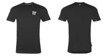 Image of 11 Degrees CORE T-Shirt Black Longline Crew Neck Casual Tee - Sizes XS S M L XL