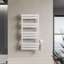 Image of Prefilled Electric Towel Rail Radiator Thermostatic Bathroom Heater WIFI White