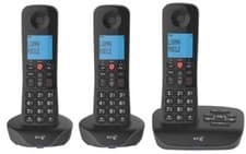 Image of BT Essential DECT Phones with Call Blocking and Answer Machine Trio Handsets BT
