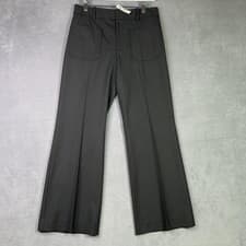 Image of Madewell High-Rise Bootcut Trouser Pants Womens 4P Black Wool Blend Stretch NEW
