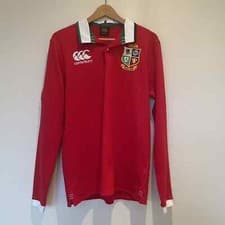 Image of CANTERBURY BRITISH AND IRISH LIONS LONG SLEEVE CLASSIC SHIRT 2021 – RED – MEDIUM