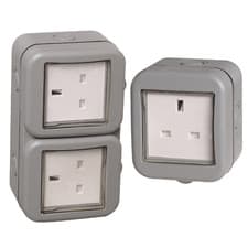 Image of BG Weatherproof IP55 13Amp Unswitched 2 or 1 Gang Outdoor Electrical Socket