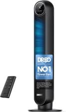 Image of 20dB Silent Tower Fan, 28 ft/s Velocity Electric Cooling Fan with Remote, 9
