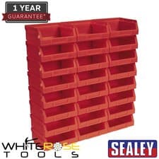 Image of Sealey Plastic Storage Bin 105 x 85 x 55mm - Red Pack of 24