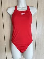 Image of Speedo Junior Eco Endurance+ Medalist Swimsuit Swimming Costume Red Size 15-16ys
