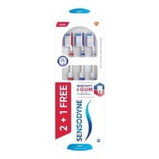 Image of Sensodyne Sensitivity & Gum Manual Toothbrush Soft Bristles & Duoflex Neck, 3N