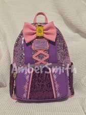 Image of Loungefly Disney Princess Rapunzel Sequin Mini Backpack
