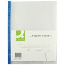 Image of Pack of 1 - 100 - 1000 A4 Clear Punched Pockets Copy Acid Free 30 50 75 Micro