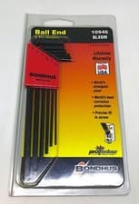 Image of Bondhus 6 Piece Metric Ball End Hex Allen Key Set 1.5-5MM BLX6M
