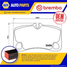 Image of Brake Pads Set Rear P65022 Brembo 99735294790 99735294900 99735294901 24454 New