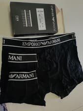 Image of Emporio Armani Men's Underwear 3-Pack Boxer Shorts Trunk Short Black Size L