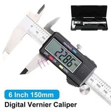 Image of LCD 6" 150mm Digital Vernier Caliper Stainless Steel Micrometer Electronic Tool