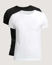 Image of GANT - 2 Pack Cotton Crew Neck T-Shirts - Black/White