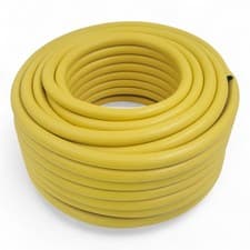 Image of Heavy Duty Garden Hose Pipe Reel Yellow Anti-kink Reinforced Outdoor Hosepipe