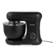 Image of Salter Kuro Stand Mixer 5L Bowl 1200W Black Splash Guard Whisk Dough Hook Beater