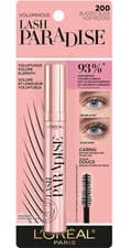 Image of L'OREAL VOLUMINOUS LASH PARADISE WASHABLE MASCARA BLACKEST BLACK 200 SEALED CARD