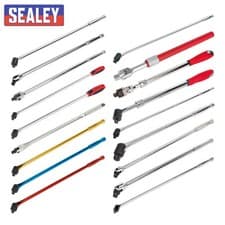 Image of Sealey 1" 1/2" 3/8" 3/4" Sq Drive Breaker Bar 450 - 1000mm Socket Wrench