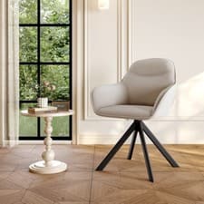 Image of Goeurvant Set of 2/4/6 Dining Chairs Upholstered Swivel Chair 8Colours&Materials