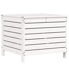 Image of Garden Footstool Outdoor Ottoman Footrest White Solid Wood Pine vidaXL
