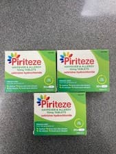Image of PIRITEZE HAYFEVER & ALLERGY RELIEF 10mg TABLETS 3 X 30 PACKS - EXP 06/2028