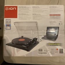 Image of New ION Profile PRO USB Vinyl LP Turntable. Turn LPs to MP3. No working stylus.