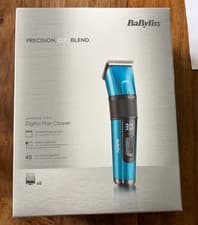 Image of BaByliss Japanese Steel Digital Hair Clipper, Lithium Cordless/Corded, Blue