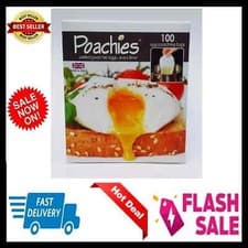 Image of Pack Of 100 Poachies Egg Poaching Bags, 17 X 13.5 X 3 Cm Fast Delivery UK