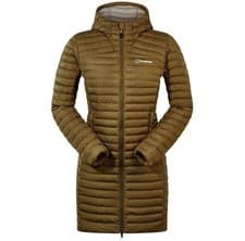 Image of Berghaus Womens Nula Micro Long Jacket (Oak Moss)