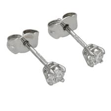 Image of 18ct White Gold Diamond Stud Earrings - 0.40ct