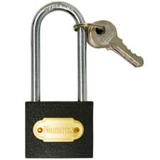 Image of 38mm Padlock Long Shackle Cast Iron Outdoor Safety Security Lock 3 Keys