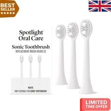 Image of Dentist-Approved Sonic Toothbrush Replacement Heads - 3 Pack for Optimal Hygiene