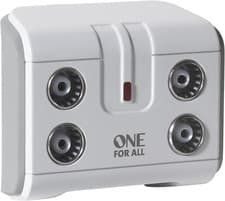 Image of One for All Signal Booster/Splitter for TV - 4 Outputs (14X Amplified) - Plug an