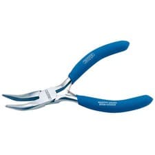 Image of Draper 1x 125mm Carbon Steel Bent Nose Pliers Professional Tool 60742