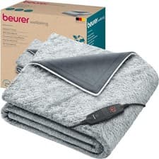 Image of Beurer HD75 Cosy Nordic Electric Blanket Soft Faux Fur Throw - Grey  DAMAGED BOX