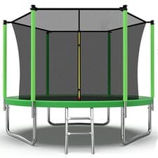 Image of Velocity 8ft Trampoline with Safety Enclosure and Ladder