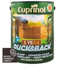 Image of Cuprinol Ducksback 5L - Shed and Fence Wood Stain 5 Year Protection All Colours