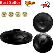 Image of Round Bin Lid for 80L 85L Dustbin Waste Rubbish Trash Can Lid - Heavy Duty Black