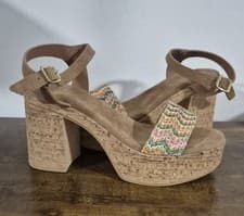 Image of Women's Hush Puppies Multicoloured Pandora Platform Sandals: Size UK 7 (Euro 40)