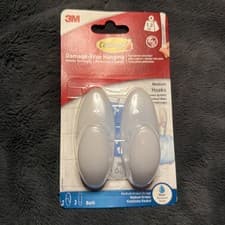 Image of 2 PCS 3M Command medium  bathroom Hooks water proof Damage Free   Self Adhesive