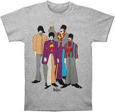 Image of The Beatles Yellow Submarine Grey T-Shirt NEW OFFICIAL